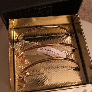Coach F56426 Boxed Star Charm Bangle Bracelet Set